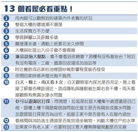 看屋重點|不是每個房仲都會提醒你的：13個看屋重點！